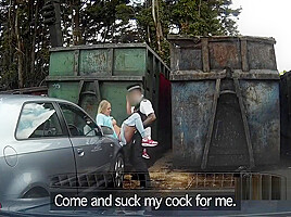 Uniformed cop fucks blonde outdoors