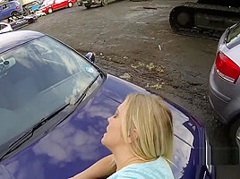 Uniformed cop fucks blonde outdoors
