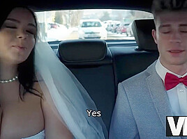 VIP4K Being locked in the bathroom, sexy bride doesnt lose time and seduces random guy