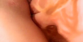 Very deep fingers in her hairy pussy