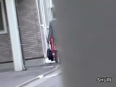 Vocal slim flashes her tight butt when sharking fellow grabs her clothes