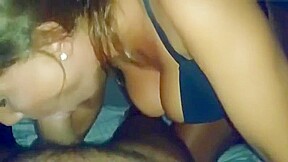 Watching my girlfriend sucking my cock and swallow cum