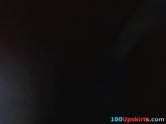 Well-shaped dark brown flashed her upskirt