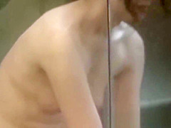 Wet nude Japanese girls in water are watched by hidden guy