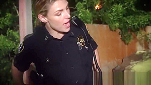 White Busty Cops finds Big Black Cock