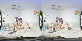 White Casting Couch With Gorgeous Hot Tattoo Babe Cherri Rubbing Lotion And Jilling Dildo Orgasm