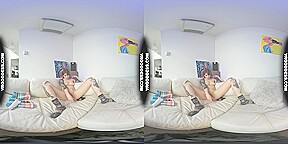 White Casting Couch With Gorgeous Hot Tattoo Babe Cherri Rubbing Lotion And Jilling Dildo Orgasm