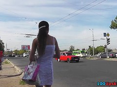 White summer suit upskirt
