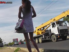 White summer suit upskirt