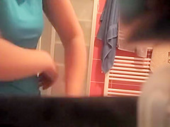 Wife caught in bathroom showering