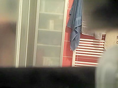 Wife caught in bathroom showering