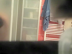 Wife caught in bathroom showering
