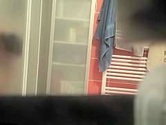 Wife caught in bathroom showering