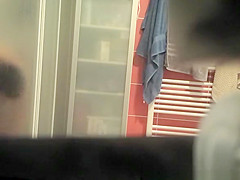 Wife caught in bathroom showering