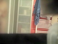 Wife caught in bathroom showering