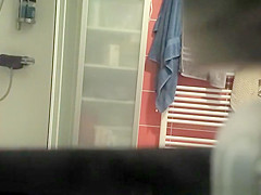 Wife caught in bathroom showering