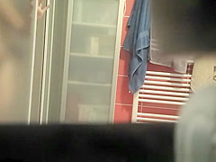 Wife caught in bathroom showering