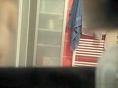 Wife caught in bathroom showering