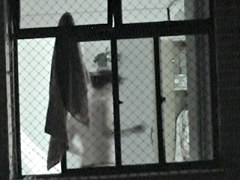 Window in the bathroom allows me spy nude amateur