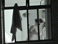 Window in the bathroom allows me spy nude amateur