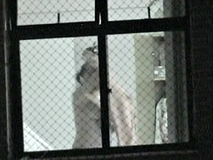 Window in the bathroom allows me spy nude amateur