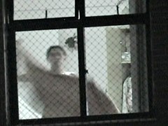 Window in the bathroom allows me spy nude amateur