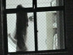 Window in the bathroom allows me spy nude amateur