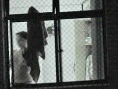 Window in the bathroom allows me spy nude amateur