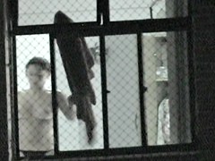 Window in the bathroom allows me spy nude amateur