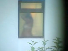 Woman hidden spy bath