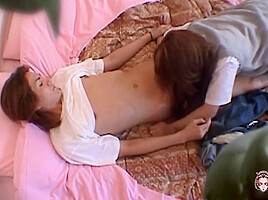 Young Arisa Fucks Old Mature Friend On Her Bed While He Films With Camera