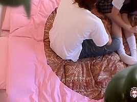 Young Arisa Fucks Old Mature Friend On Her Bed While He Films With Camera