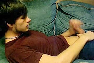 boy-friend jerk off and cum on cam
