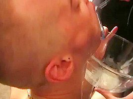 bukkake boy gargling loads blasen cum 6