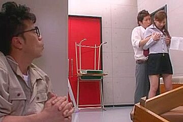 busty female teacher has a good time with guys