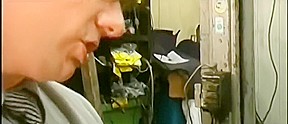 busty milf fucks with two men in a garage-softcore edit