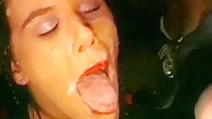 cumdoll gets drowned in facials