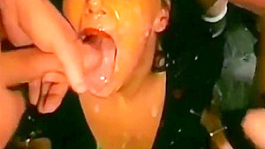 cumdoll gets drowned in facials