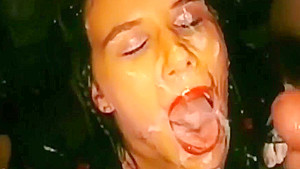 cumdoll gets drowned in facials