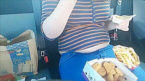 fast food belly stuffing