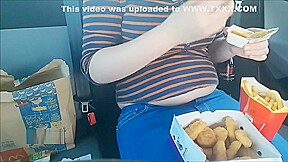 fast food belly stuffing