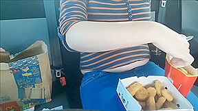 fast food belly stuffing
