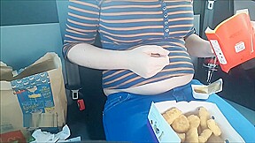 fast food belly stuffing