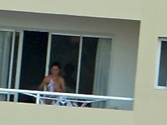 girl nude in balcony argentina far away ( 200 m)