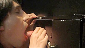 gloryhole : yelena sissy suck stranger cock at gloryhole