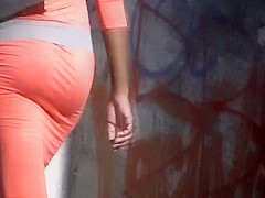 great ass in pink dress