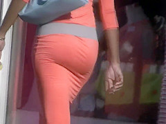 great ass in pink dress