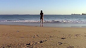 hot latina sucks hard cock at public beach