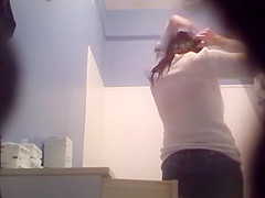 in bathroom