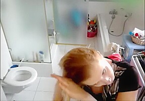 junior blond before and after shower